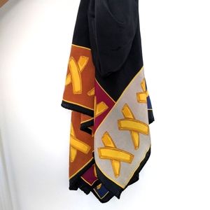 Paloma Picasso Vintage Silk Art Scarf
